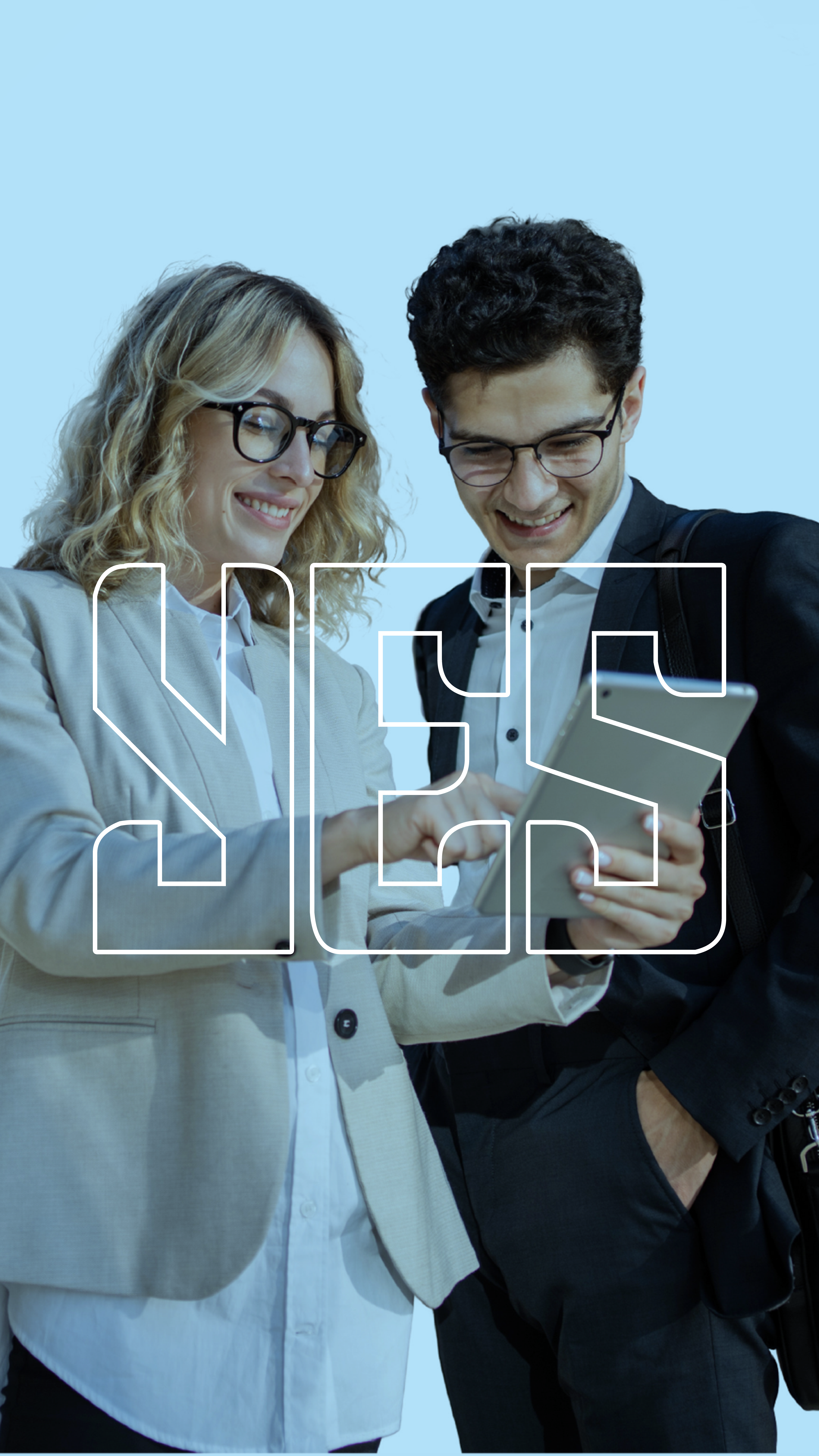 Firstar employees standing in front of the Firstar logo